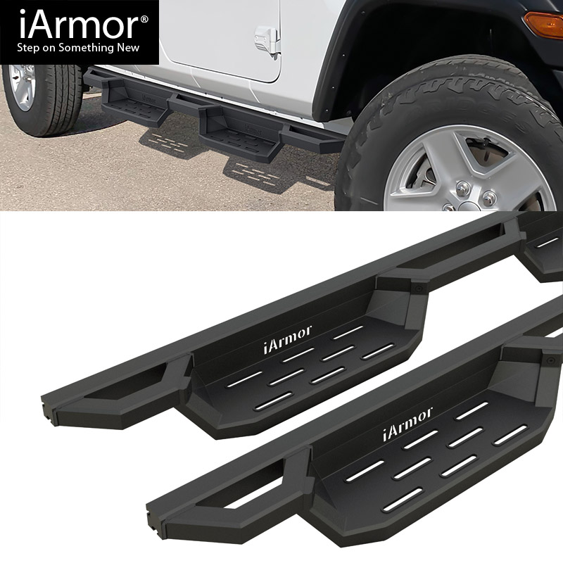 iArmor Off-Road Drop Steps Armor Fit 20-21 Jeep Gladiator Crew Cab | eBay