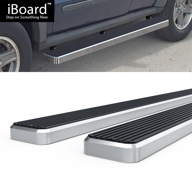 Running Board Side Step Nerf Bars 4in Silver Fit Jeep Wrangler TJ//YJ 2Dr 87-06
